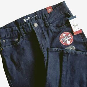 PS Aeropostale Indigo High Rise Stretch Denim Skinny Jeans Big Girls Sz 14 R NWT